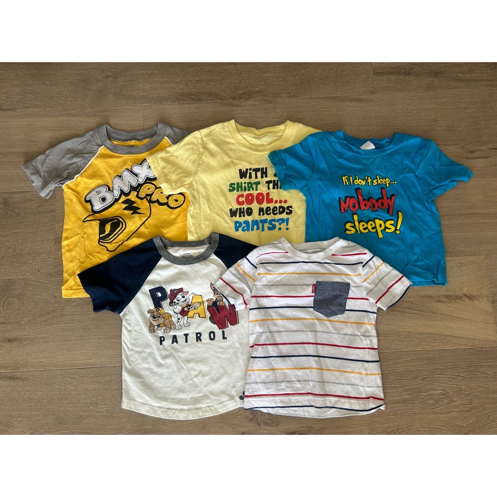 Toddler Boys Bundle of 5 Short Sleeve T Shirts Size 3T